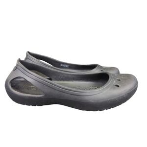 Crocs Women's Cadee Black‎ Ballet Flats Shoes Size 10 Comfortable Casual 11215